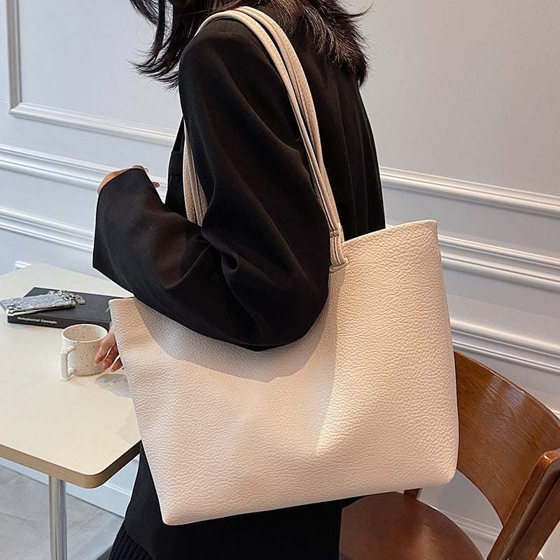 All-match Casual Soft Leather Large Capacity Shoulder Bag Zyraaa  