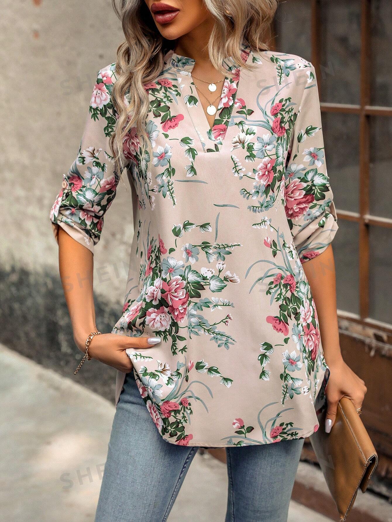 Autumn New Printed Cropped Sleeve Pullover Shirt My Store  